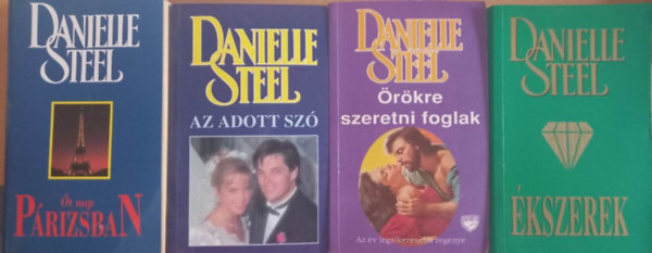 Danielle Steel knyvcsomag (4 darab) t nap prizsban, Az adott sz, rkre szeretni foglak, kszerek