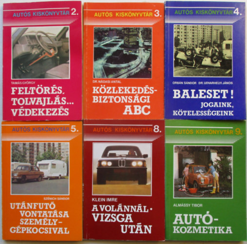 6 db az Aut�s kisk�nyvt�r sorozatb�l (2,3,5,4,8,9 k�tetek)