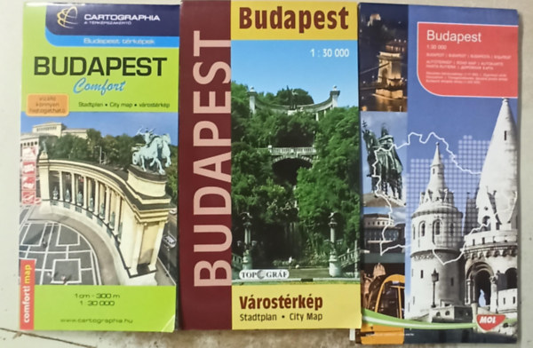 3 db Budapest trkp: Budapest Comfort (2014) +Budapest vrostrkp (2004) +Budapest autstrkp (2010)