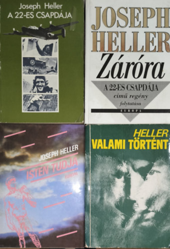 4db Joseph Heller regény - A 22-es csapdája, Záróra, Valami történt, Isten tudja