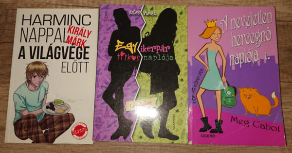 3 k�nyv olvasni szeret� nagyl�nyoknak: 30 nappal a vil�gv�ge el�tt, Egy ikerp�r titkos napl�ja, A neveletlen hercegn� naapl�ja 1.