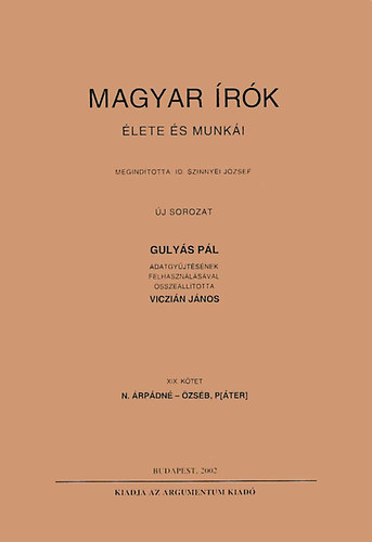 Magyar rk lete s munki XIX.