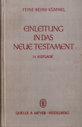 Einleitung in das Neue Testament.