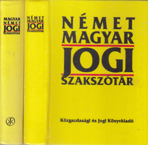 Dr. Karcsay Sndor  (szerk.) - Nmet-magyar, magyar-nmet jogi szaksztr I-II.