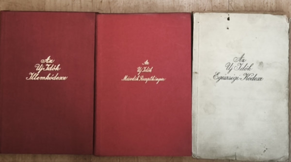 3db m� az �j Id�k sorozatb�l - Az �j Id�k Illemk�dexe, Az �j Id�k M�sodik Receptk�nyve, Az �j Id�k Eg�szs�g�gyi K�dexe