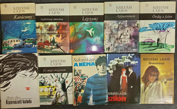 (10db) Szilv�si Lajos k�nyvcsomag: Kar�csony / Sz�let�snap j�niusban / L�gszomj / Appassionata / �rd�g a falon / Kip�rn�zott kaloda / �s m�gis �rizetlen�l / A n�ma / Hozom�ny / Sz�k��v