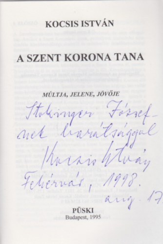 A szent korona tana (dediklt)