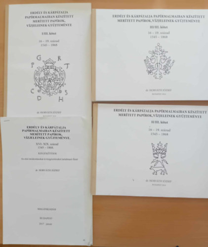 Erd�ly �s K�rp�talja pap�rmalmaiban k�sz�tett mer�tett pap�rok v�zjeleinek gy�jtem�nye