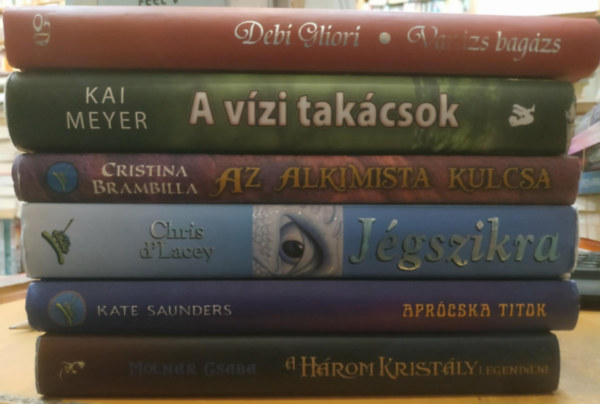 6 db ifj�s�gi kaland: A h�rom krist�ly legend�ja; Apr�cska titok; J�gszikra; Az alkimista kulcs; A v�zi tak�csok; Var�zs bag�zs