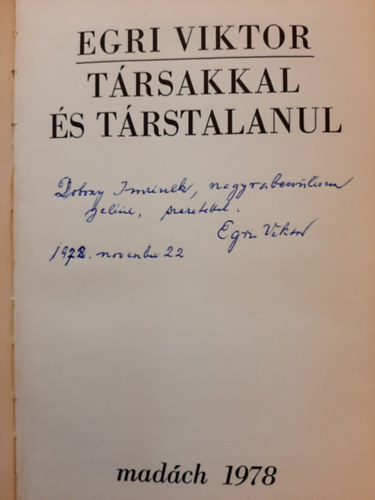 Egri Viktor - T�rsakkal �s t�rstalanul