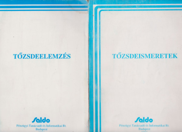 Tzsdeelemzs + Tzsdeismeretek (2 db)