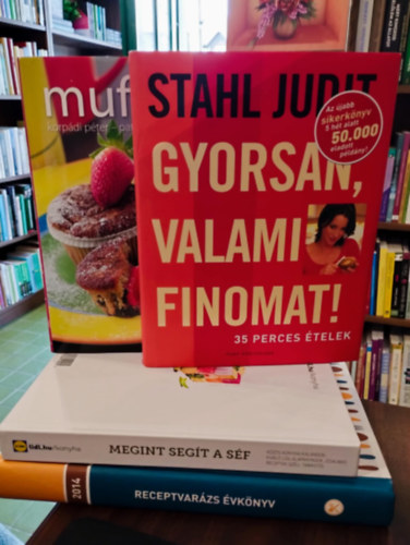 Gasztro knyvcsomag 4 darabo KNYVMENT AJNLAT: Gyorsan valami finomat, Muffinok, Megint segt a sf, Receptvarzs vknyv 2014