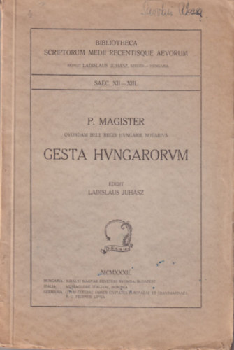 Gesta Hungarorum - Klnlenyomat