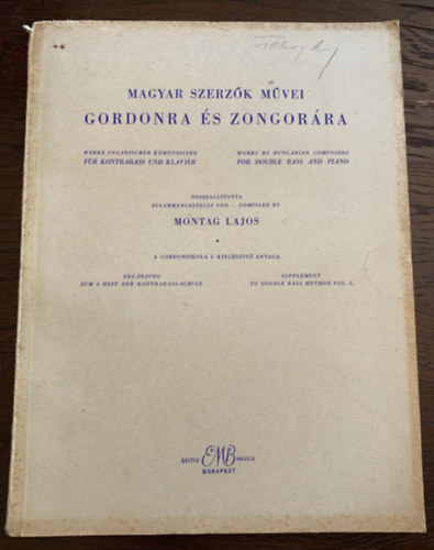 Magyar szerzk mvei gordonra s zongorra - A gordoniskola I. kiegszt anyaga
