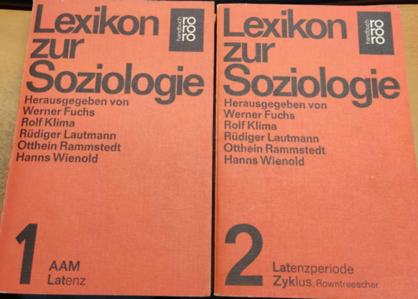 Lexikon zur Soziologie 1-2. (Szociolgiai Lexikon 1-2.)