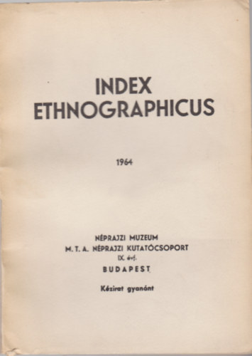 Index ethnographicus 1964