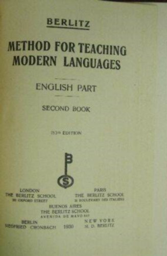 Metod for teaching modern languages - English part - Second book (Berlitz)