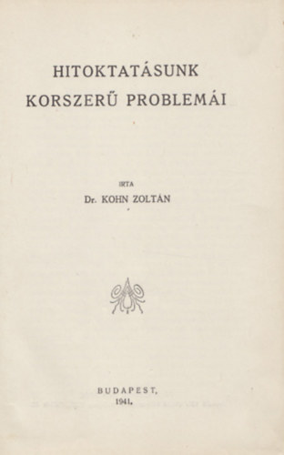 Hitoktatsunk korszer problmi