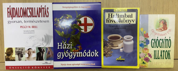 4 db k�nyv a h�zi gy�gym�dokr�l - F�jdalomcsillap�t�s, H�zi gy�gym�dok, Halimbai f�vesk�nyv, Gy�gy�t� illatok