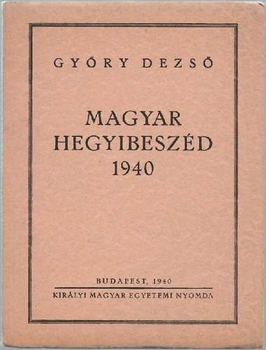 Magyar Hegyibeszd 1940