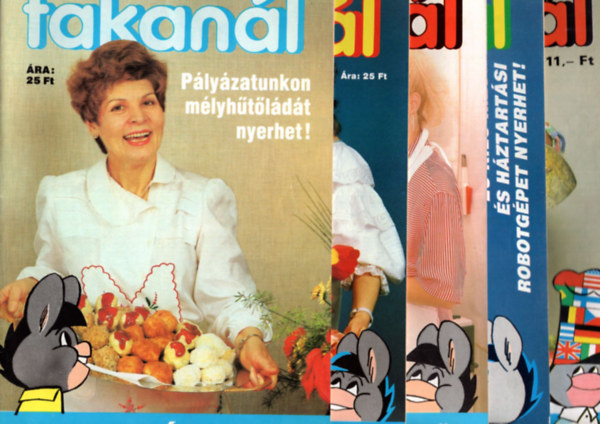 5 db Fakanl 101 recept sorozat: 1991/1, 2, 3, 4, 5. szm.