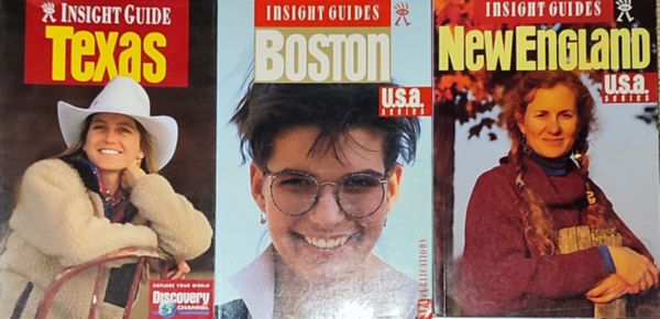 3db angol nyelv� Insight Guide �tik�nyv - Texas; New England; Boston