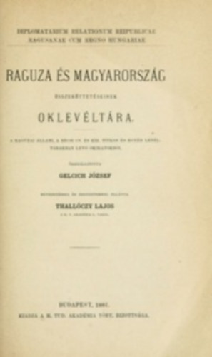 Raguza s Magyarorszg sszekttetseinek oklevltra
