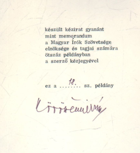 Az �nv�delemr�l- sz�mozott al��rt