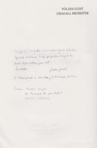 Chagall hegedse (Dediklt)