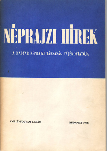 Nprajzi hrek 1988. (XVII vf. 1. szm)