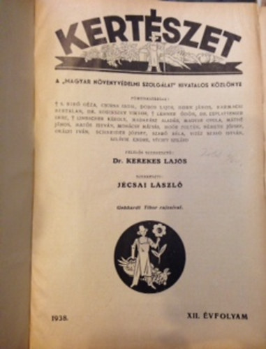 Kertszet 1932 VI. vfolyam