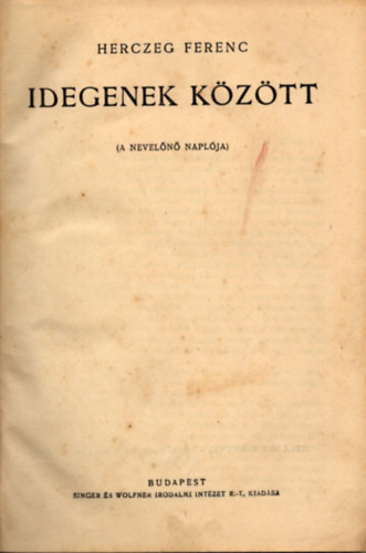 Idegenek kztt