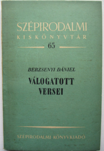 Berzsenyi D�niel v�logatott versei