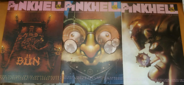 Tikos P�ter Zorro de Bianco  (szerk.) - 3 db Pinkhell - A magyar k�preg�ny akad�mia lapja (sz�rv�nysz�mok)