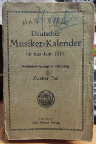 Deutscher Musiker-Kalender fr das Jahr 1914 - Zweiter Teil