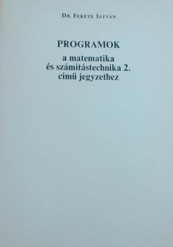 Programok a matematika s szmtstechnika 2. cm knyvhz