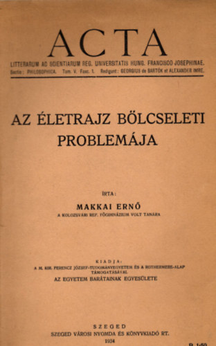 Az letrajz blcseleti problmja