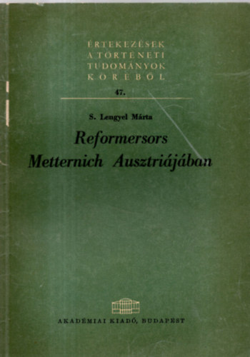 Reformersors Metternich Ausztri�j�ban