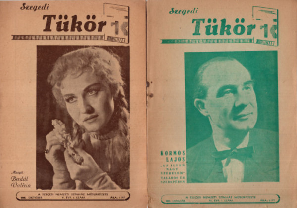 Szegedi Tkr ( 2 db egytt ) 1959. VI. vfolyam 1.  szm s  1958. V. vfolyam  2. szm