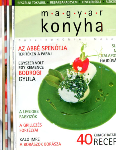 7 db Magyar Konyha gasztronmiai magazin  (tavasz-nyr: 2012 s 2023 kztti szmok)