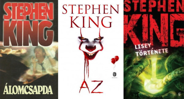 3 db Stephen King knyv: Lisey trtnete + lomcsapda + AZ 1-2. (3 m 4 ktetben)