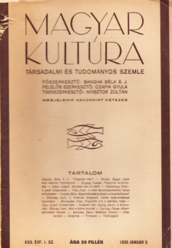 Magyar Kult�ra 1935 II. f�l�v