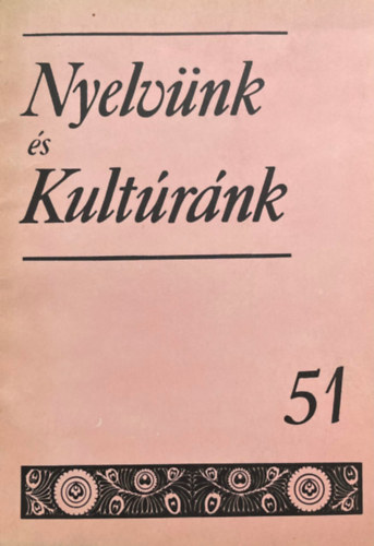 Nyelvnk s kultrnk 51 - 1983. jnius