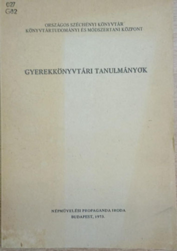 Gyerekk�nyvt�ri tanulm�nyok