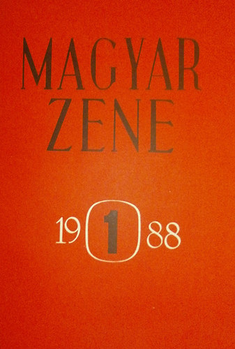 Magyar Zene XXIX. vfolyam 1. szm