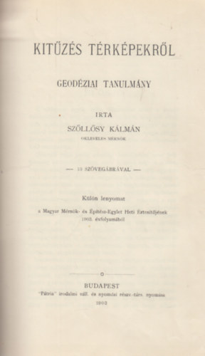 Kit�z�s t�rk�pekr�l - Geod�ziai tanulm�ny