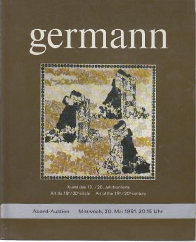 Germann Auktionshaus - Abend-auktion, Mittwoch, 20. Mai 1981, 20.15 Uhr