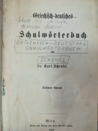Griechisch-Deutsches Schulwrterbuch