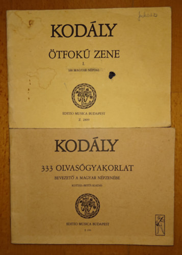 2 kottaknyv Kodly Zoltntl: 333 olvasgyakorlat, tfok zene