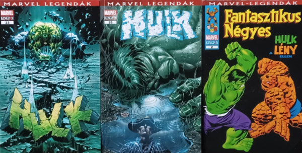 Marvel Legendk Hulk 23: Ktes dntsek + Hulk 26: Halott, mint n + Fantasztikus Ngyes 2. Hulk a Lny ellen (3 m)